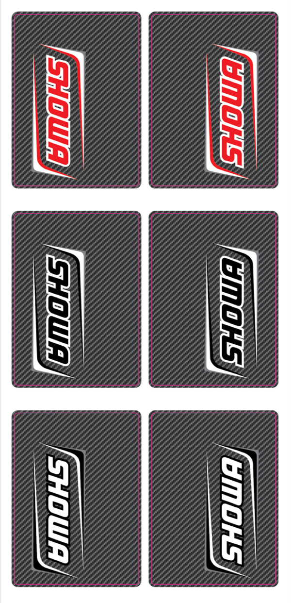SHOWA Fork Tube Decals | Carbon Fiber